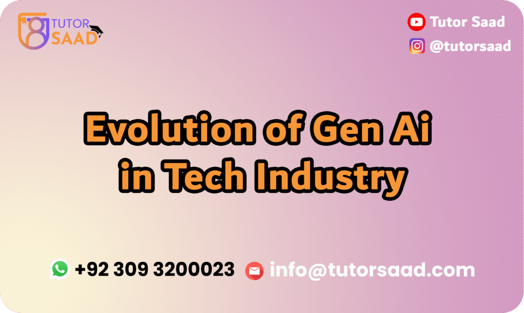 Evolution of Gen Ai in Tech Industry - Tutor Saad