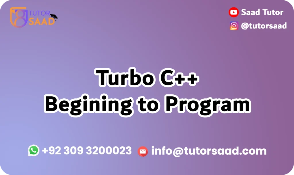 Turbo Cpp - Tutor Saad