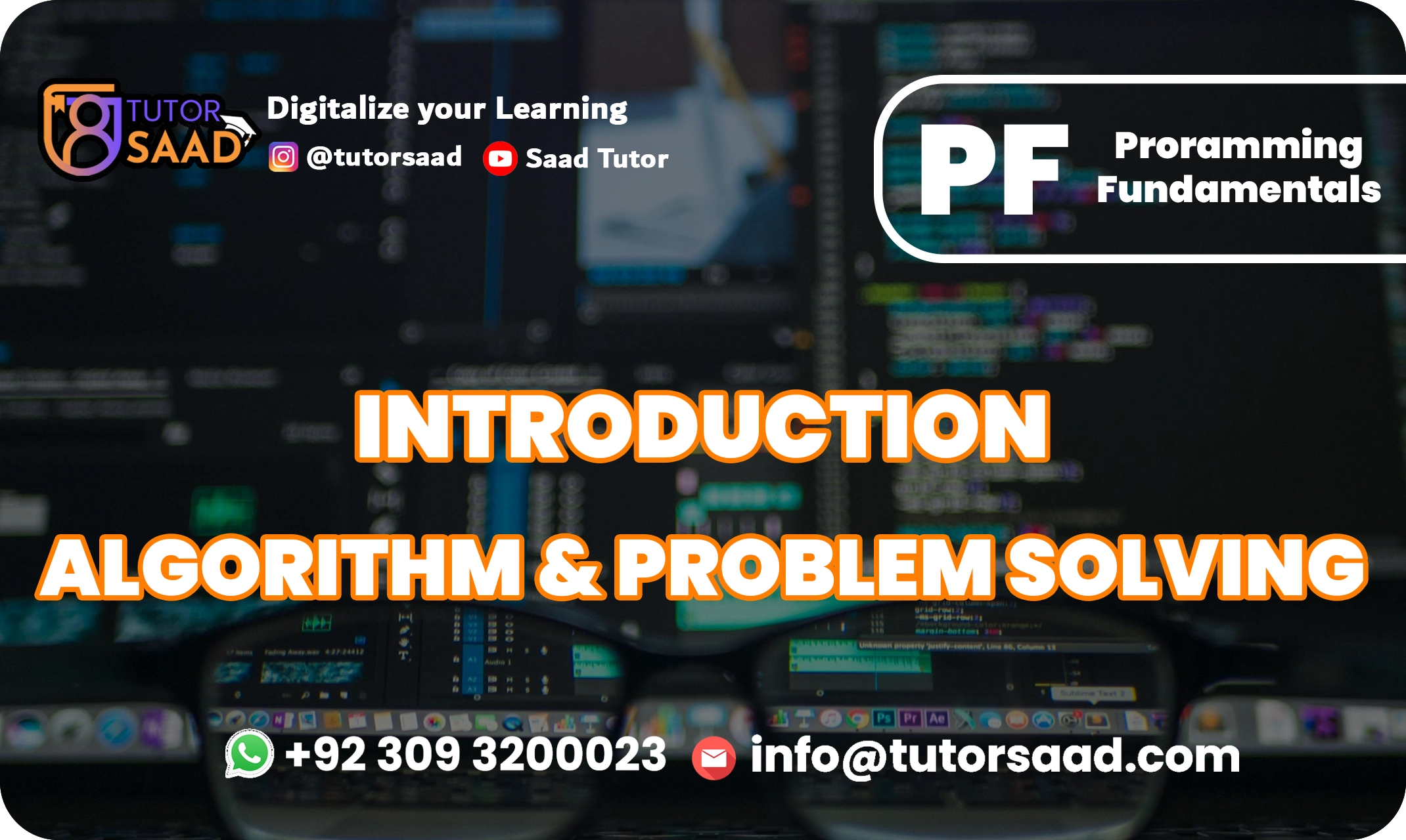 Intro to Algorithms and Problem Solving - Tutor Saad